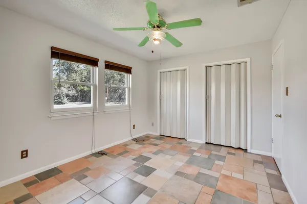 a view of an entryway with a glass door