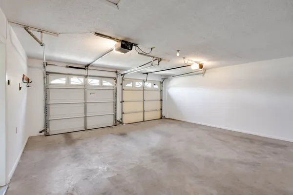 a view of a garden with a bench