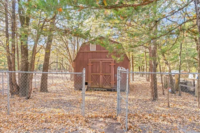 a backyard of a house with seating space