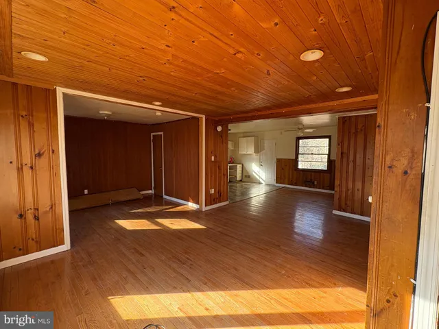 a view of livingroom with wooden floor