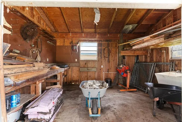 a view of a lake with a house