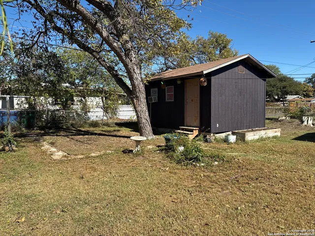 a view of open space with garden