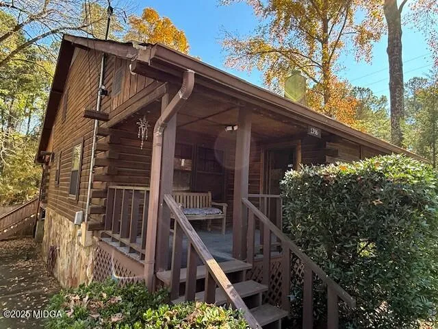 a view of balcony with small plants