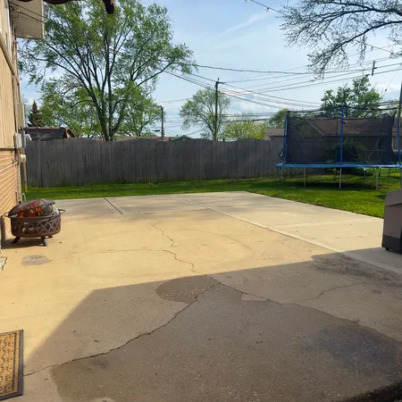 a view of backyard and tree