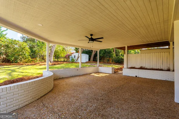 a view of a swimming pool and outdoor space