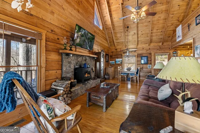 a building outdoor space with patio furniture