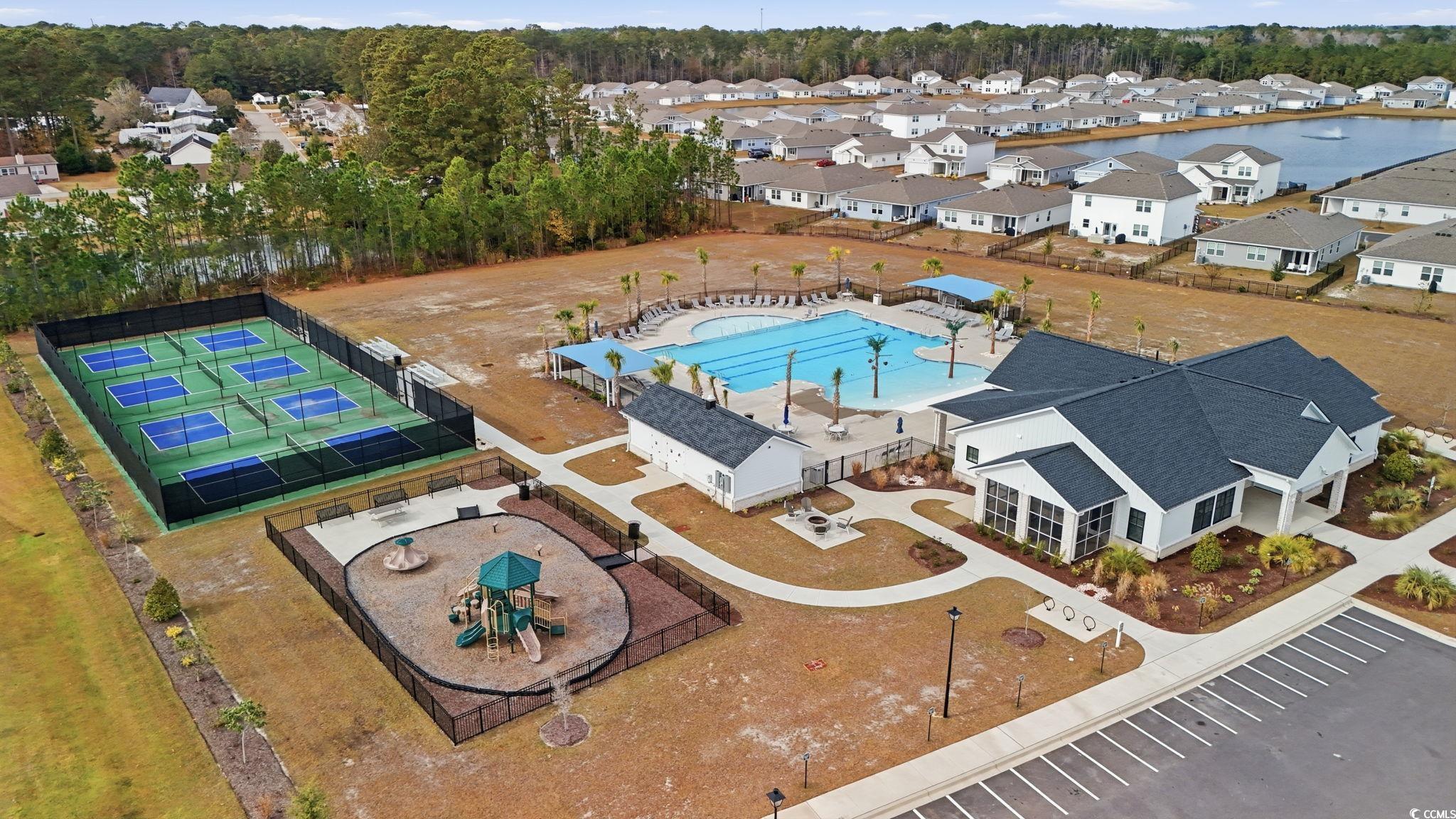 176 Empyrean Circle Myrtle Beach, SC 29588 - Photo 36 of 36 Aerial overview of property's location with nearby suburban area and a nearby body of water