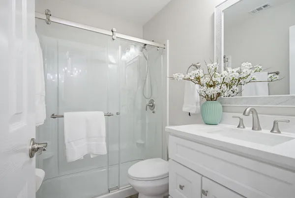 a view of front door of house with an outdoor space