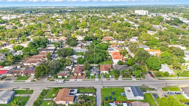 an aerial view of a city