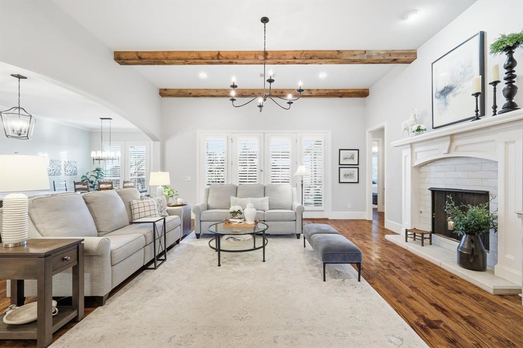 921 Winding Ridge Trail Southlake, TX 76092 - Photo 5 of 40 a living room with furniture and a fireplace