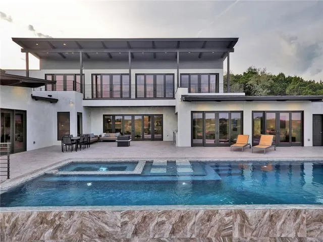 a view of a house with a patio