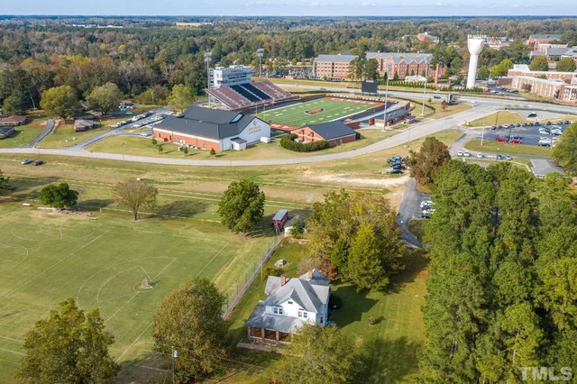a view of a city with an ocean view