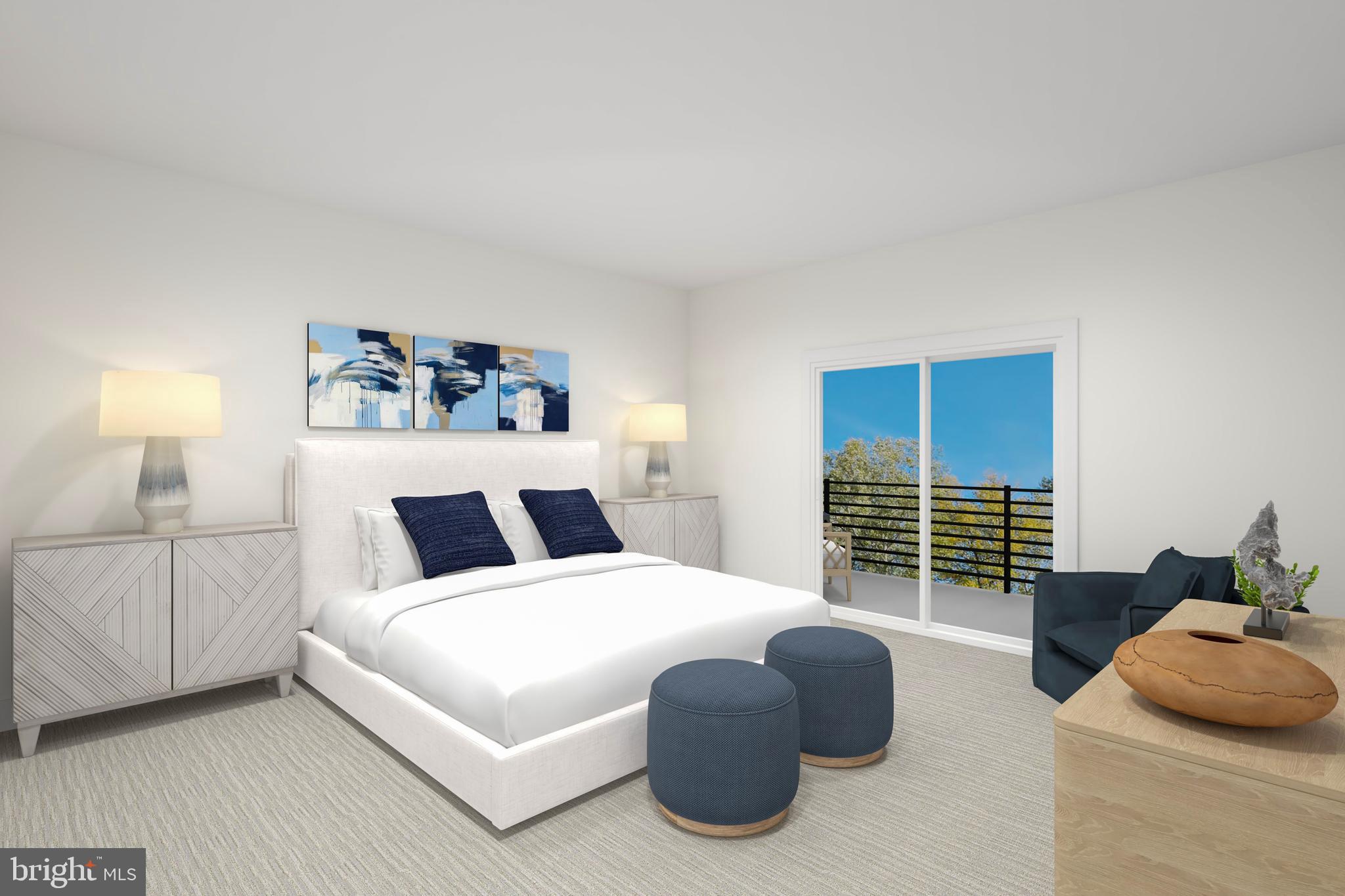 18201 Donatello Drive, Unit 1812 Princeton, NJ 08540 - Photo 5 of 13 a bedroom with a bed and a walk in closet