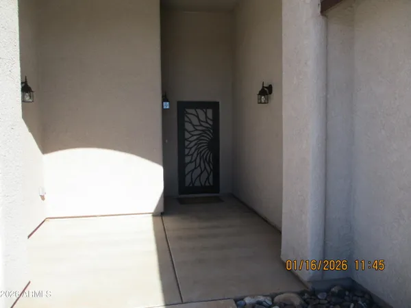 a view of mirror in hallway