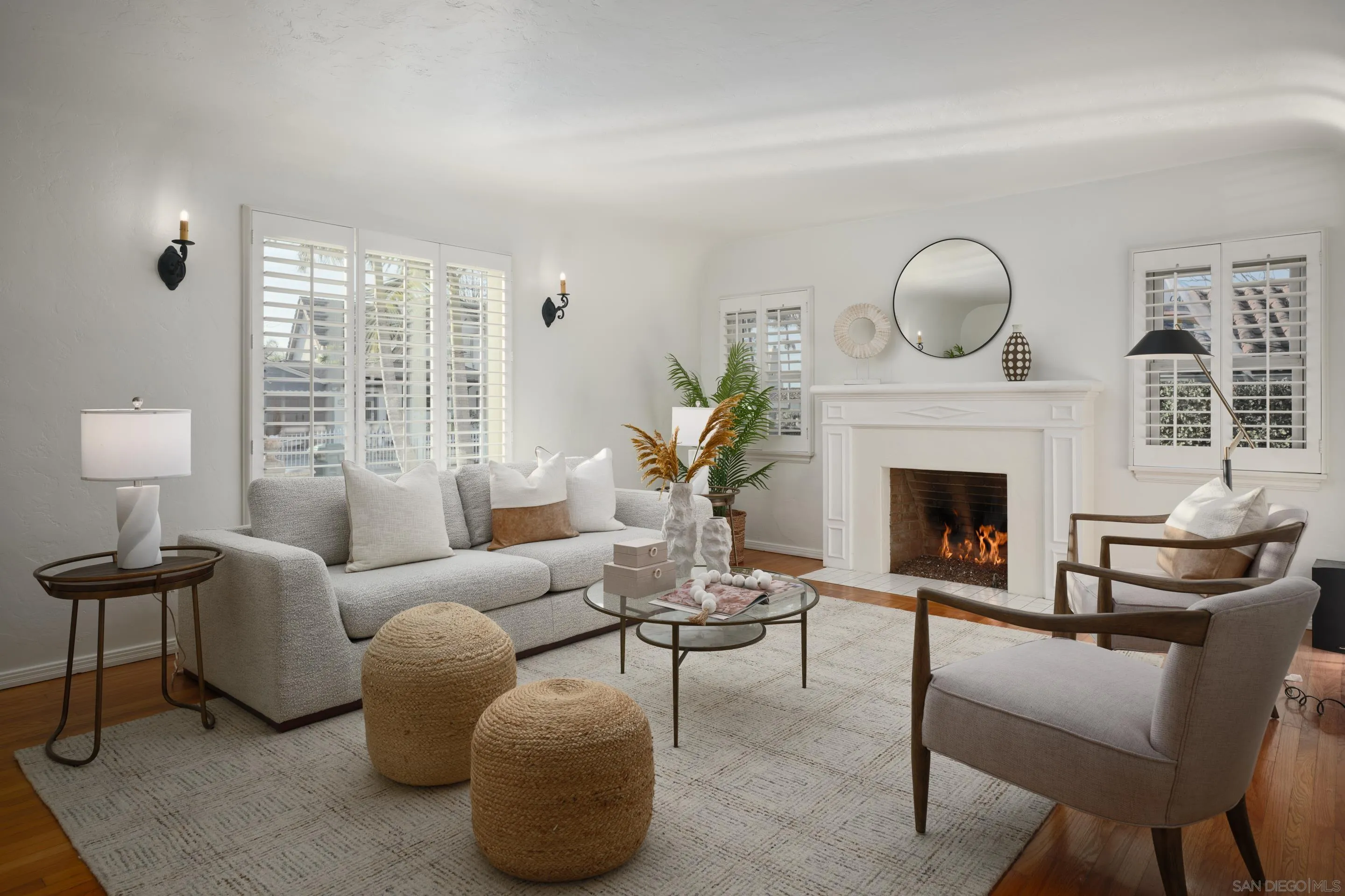 4725 Natalie Drive San Diego, CA 92115 - Photo 9 of 34 a living room with furniture a fireplace and window