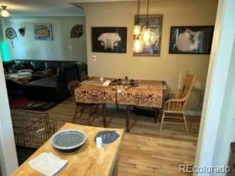 a close view of dining table