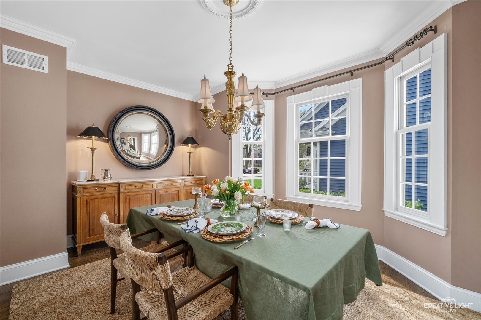 920 North Washington Street Wheaton, IL 60187 - Photo 16 of 43 a view of a dining room with furniture and a large window