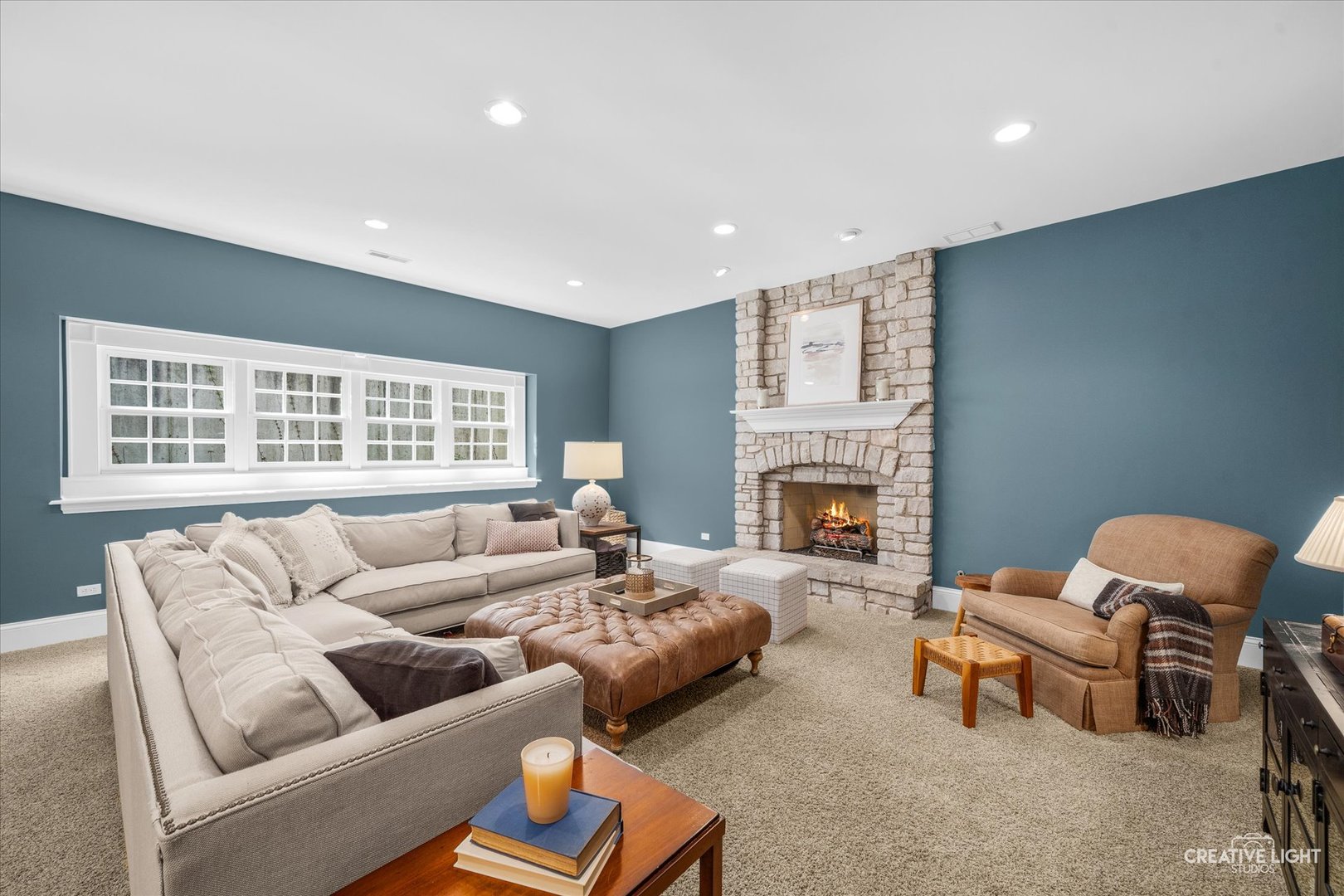 920 North Washington Street Wheaton, IL 60187 - Photo 32 of 43 a living room with furniture and a fireplace