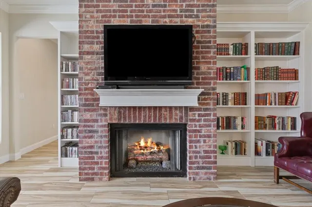 a bathroom with a sink vanity and mirror