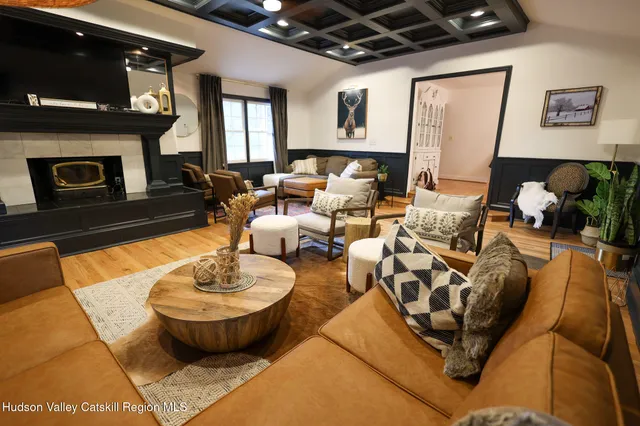 a outdoor living space with furniture