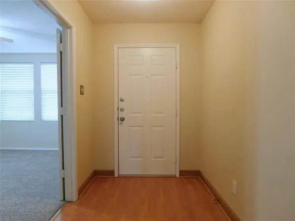 an empty room with closet