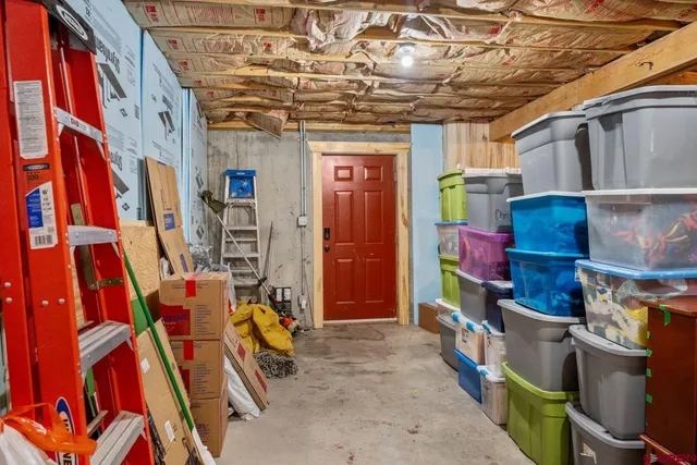 a view of storage and utility room