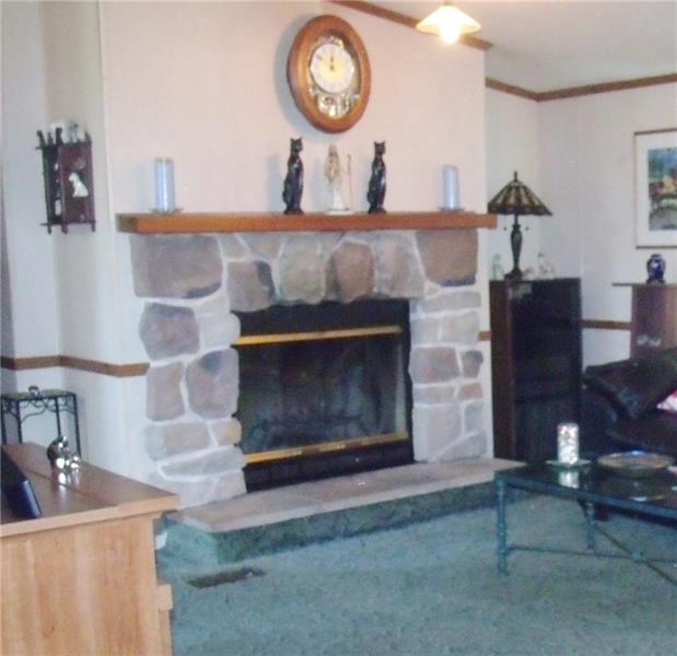 5269 Richland Road Gibsonia, PA 15044 - Photo 3 of 19 BEAUTIFUL STONE FIREPLACE IN LIVING ROOM