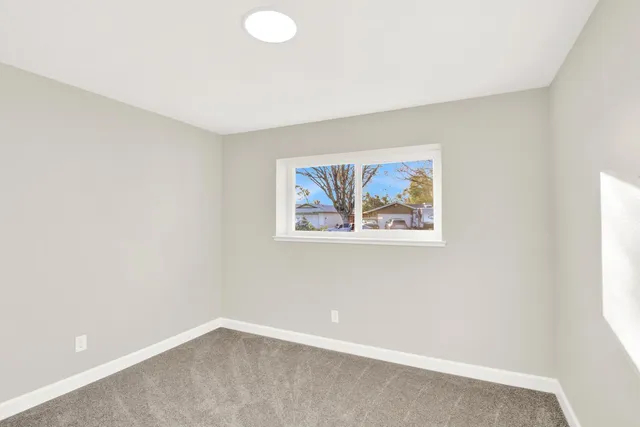 an empty room with a window