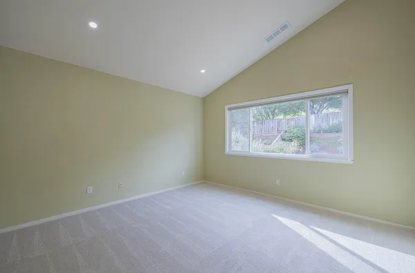 an empty room with a window