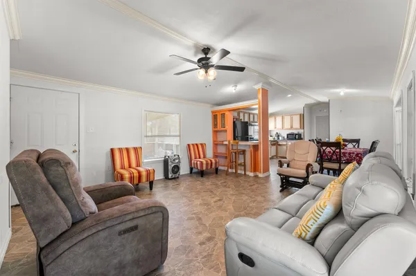 a view of an house with a garden