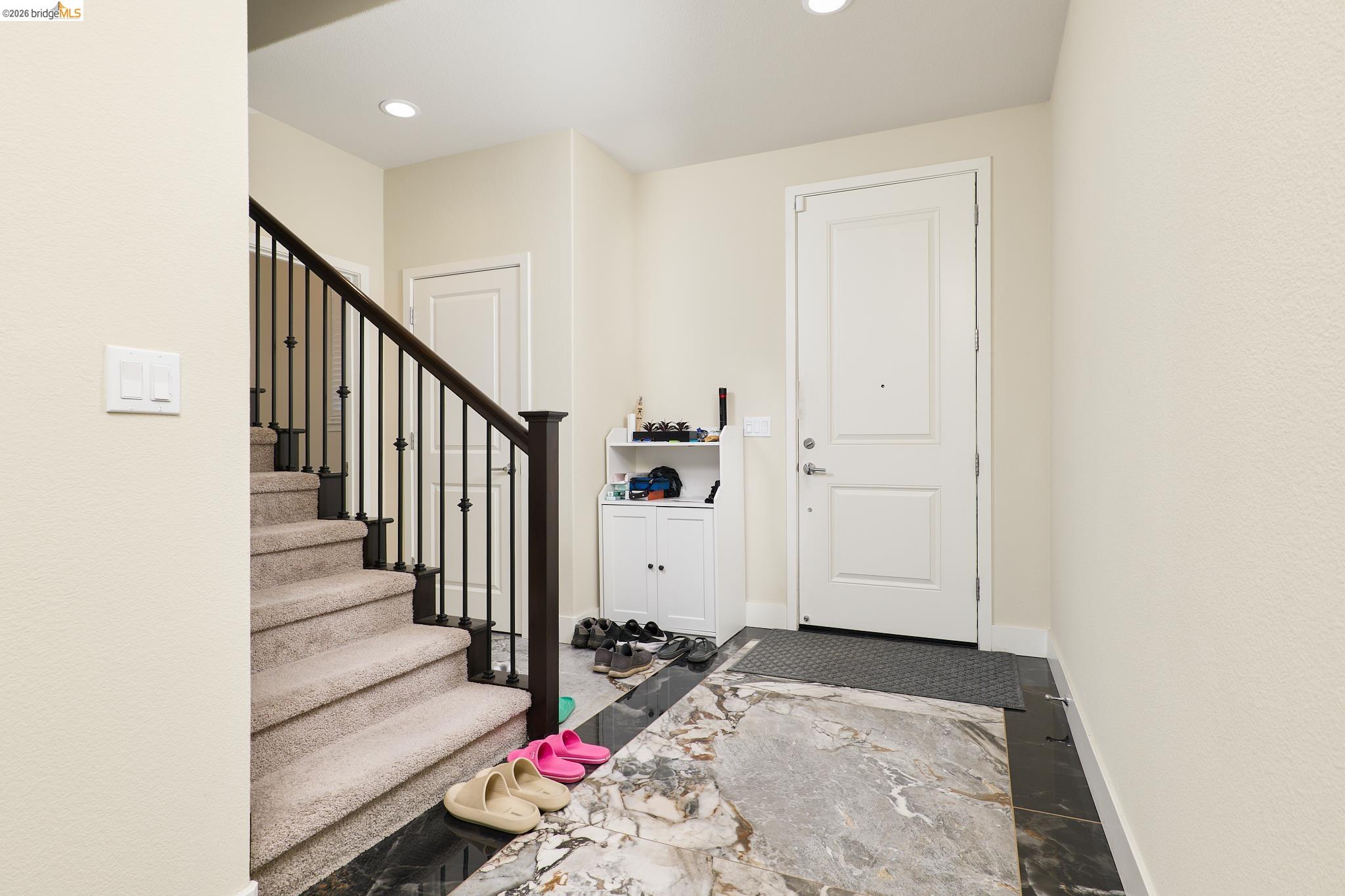 5532 Promontory Way Antioch, CA 94531 - Photo 2 of 45 Entryway with recessed lighting and marble finish flooring