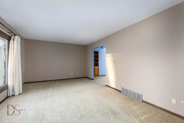 an empty room with a window