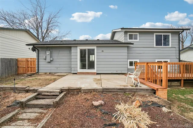 a view of a house with a patio