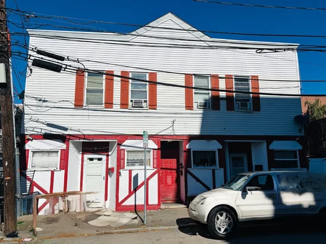 a front view of a house