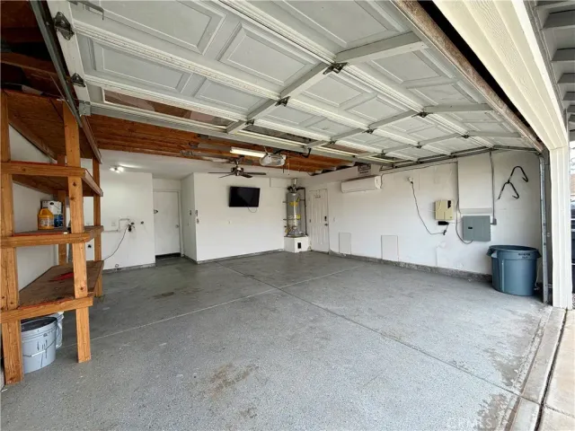 a view of a garage