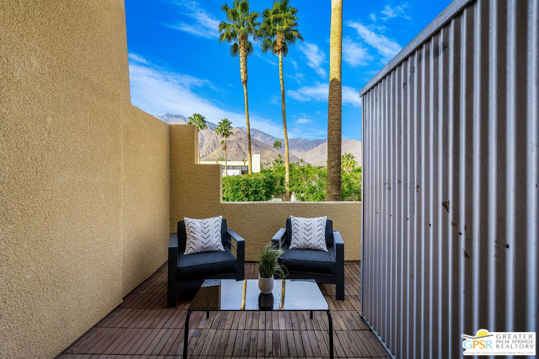 100 East Stevens Road, Unit 513 Palm Springs, CA 92262 - Photo 11 of 26 a view of sitting area in balcony