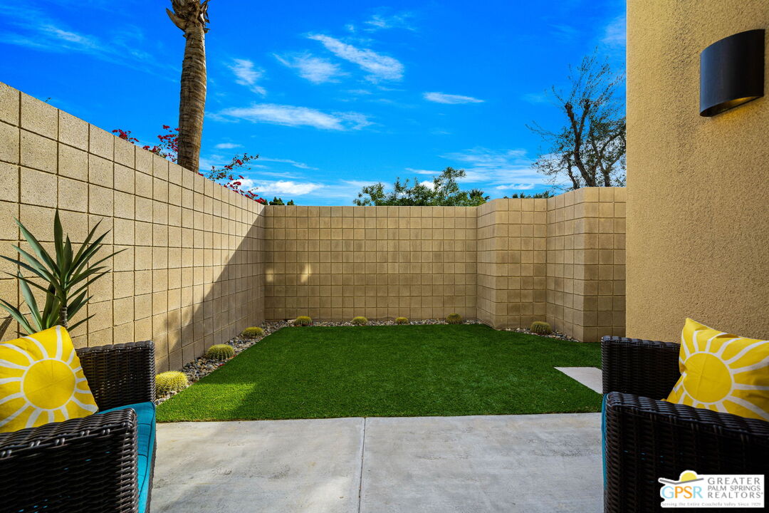 100 East Stevens Road, Unit 513 Palm Springs, CA 92262 - Photo 14 of 26 a view of backyard with outdoor space
