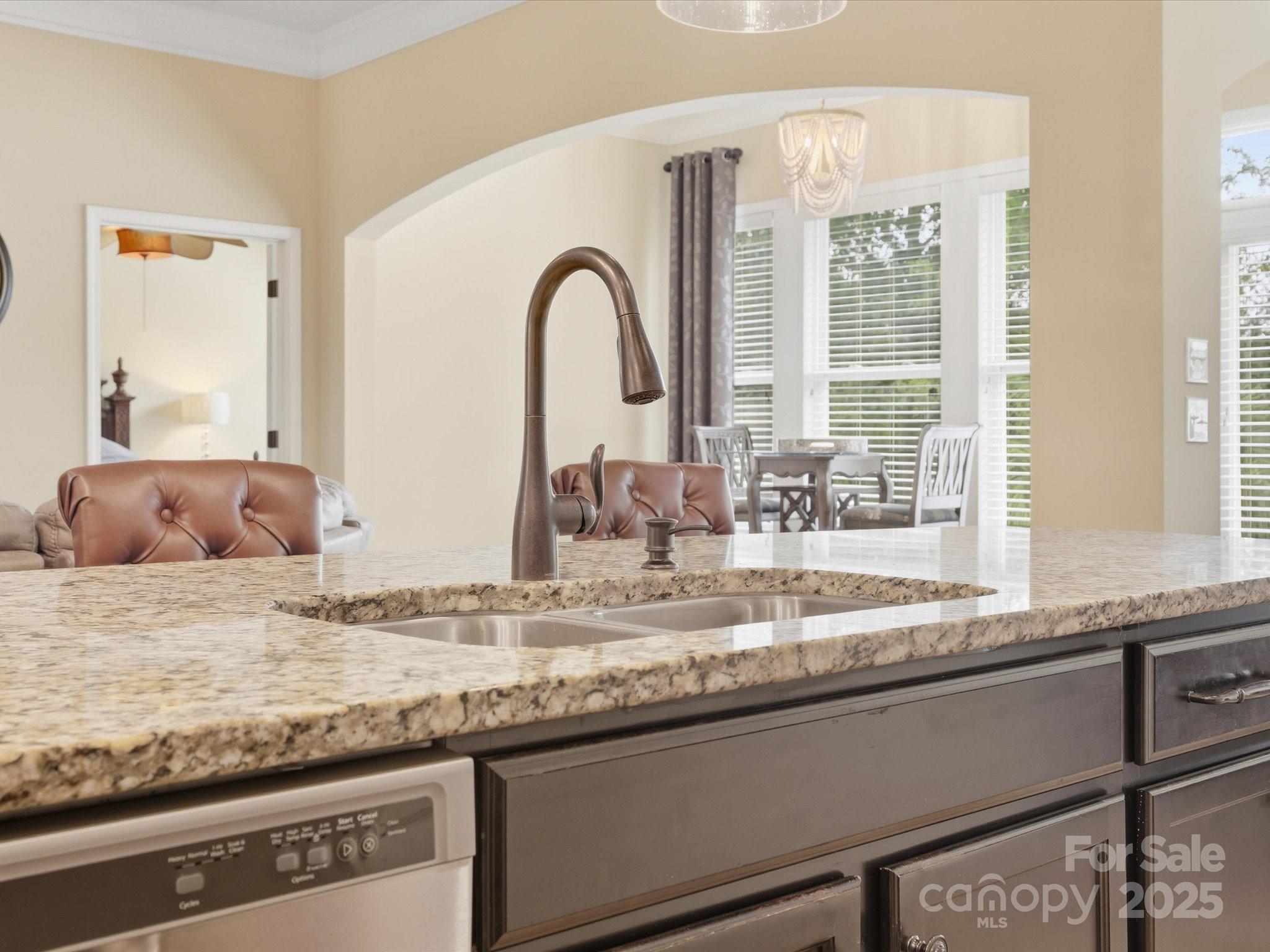 1326 Tupelo Road Clover, SC 29710 - Photo 15 of 40 a kitchen with granite countertop a sink and a large window