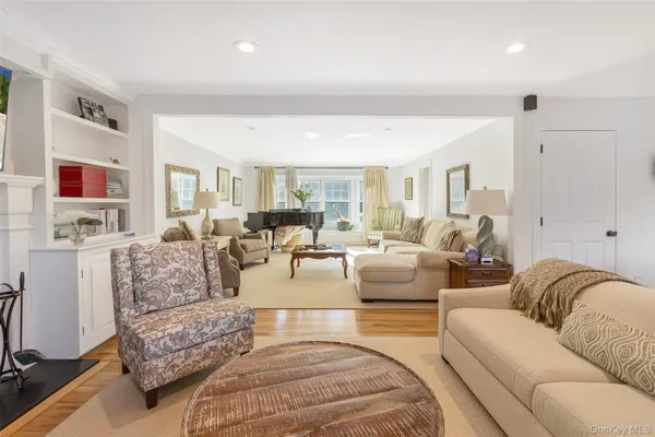 a living room with furniture and a couch
