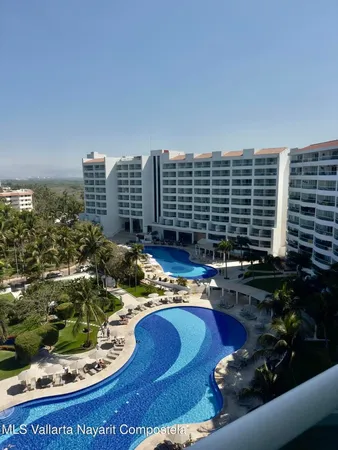 a view of a balcony with an outdoor space