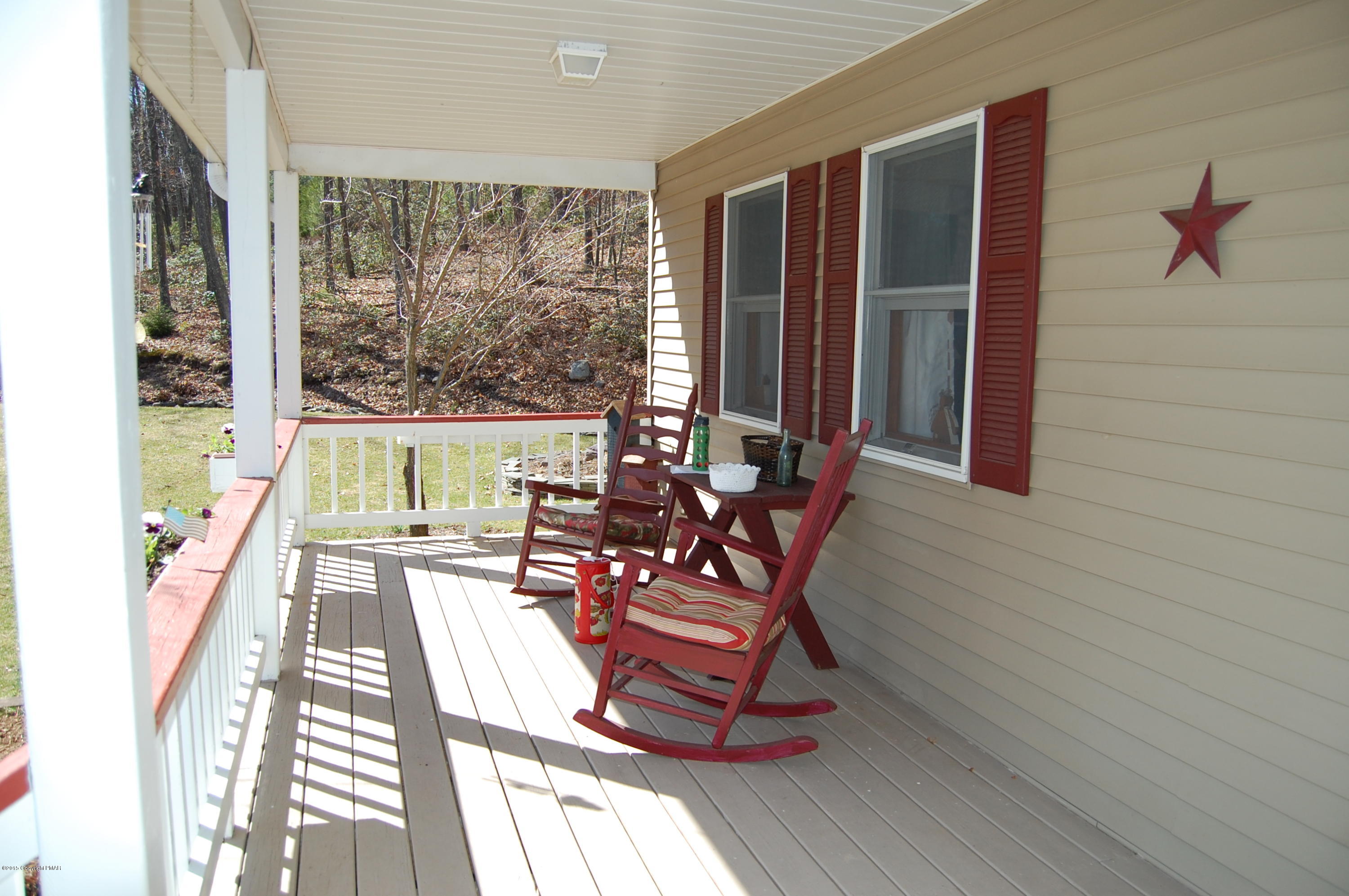 201 Grange Road Mount Pocono, PA 18344 - Photo 2 of 27 workspace with wooden floor and windows