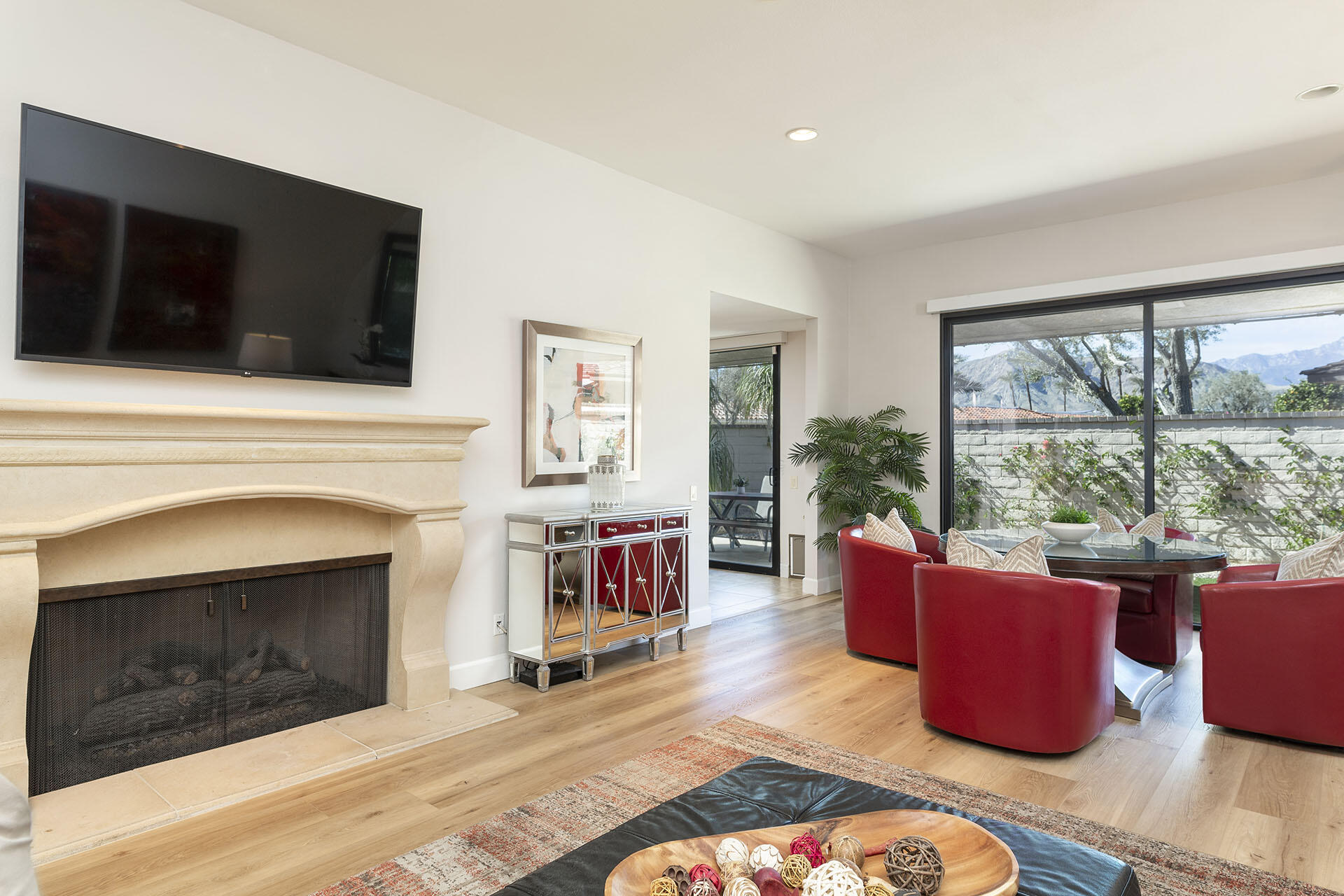 32 Colgate Drive Rancho Mirage, CA 92270 - Photo 11 of 51 a living room with furniture fireplace and flat screen tv
