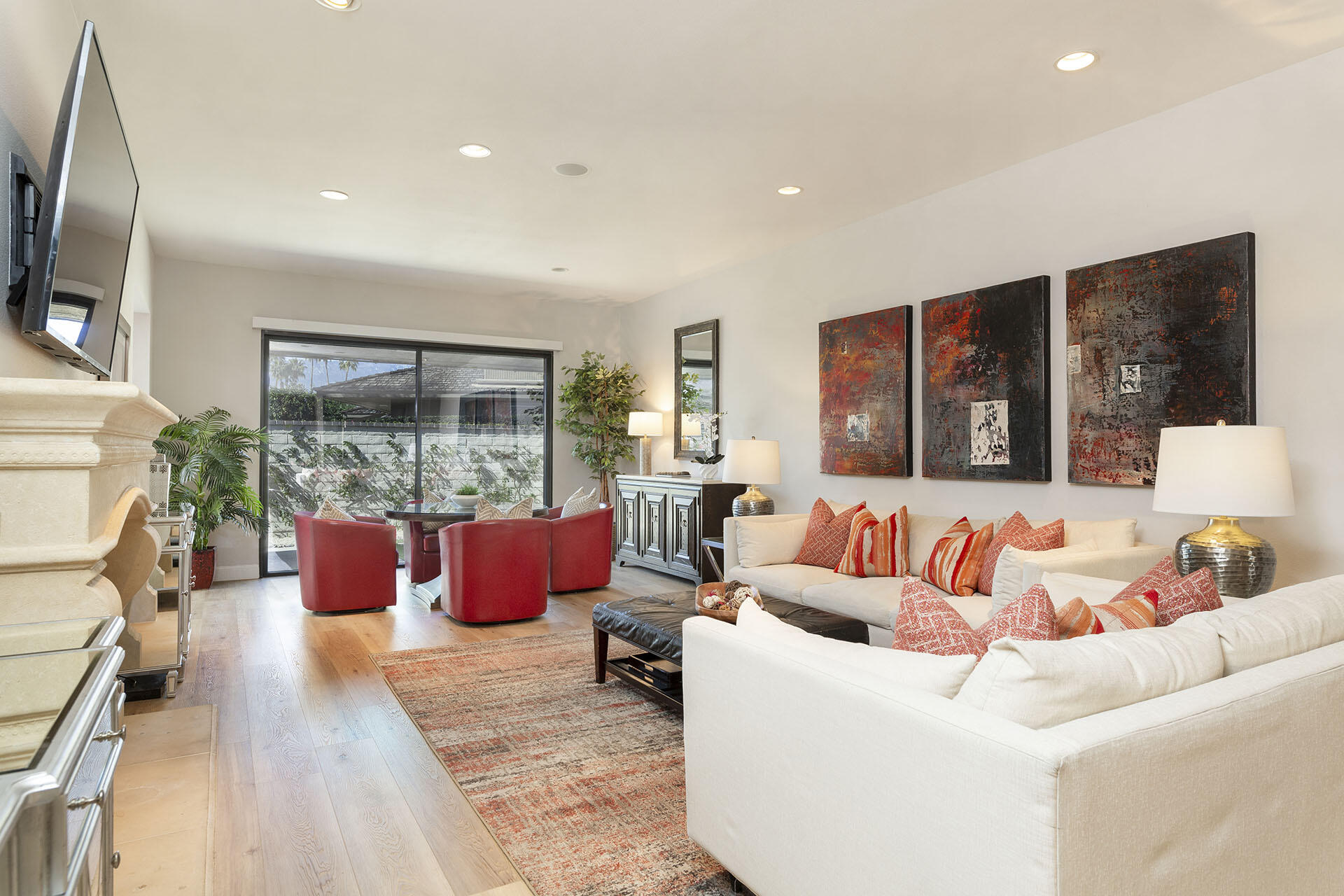 32 Colgate Drive Rancho Mirage, CA 92270 - Photo 9 of 51 a living room with furniture kitchen view and a large window