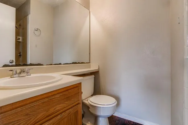 a bathroom with a sink and a toilet