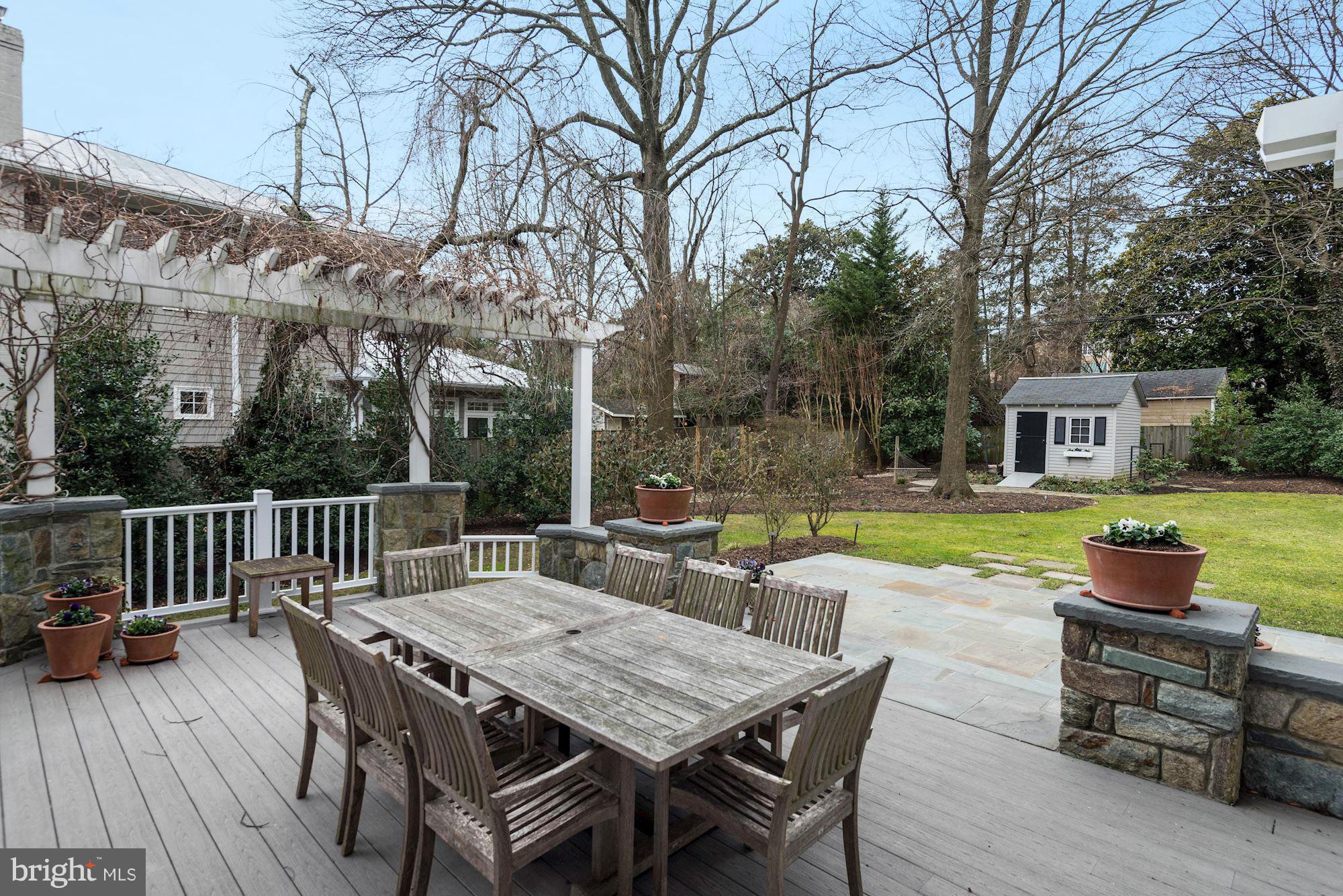 6816 Delaware Street Chevy Chase, MD 20815 - Photo 26 of 30 Rear Terrace and Gardens