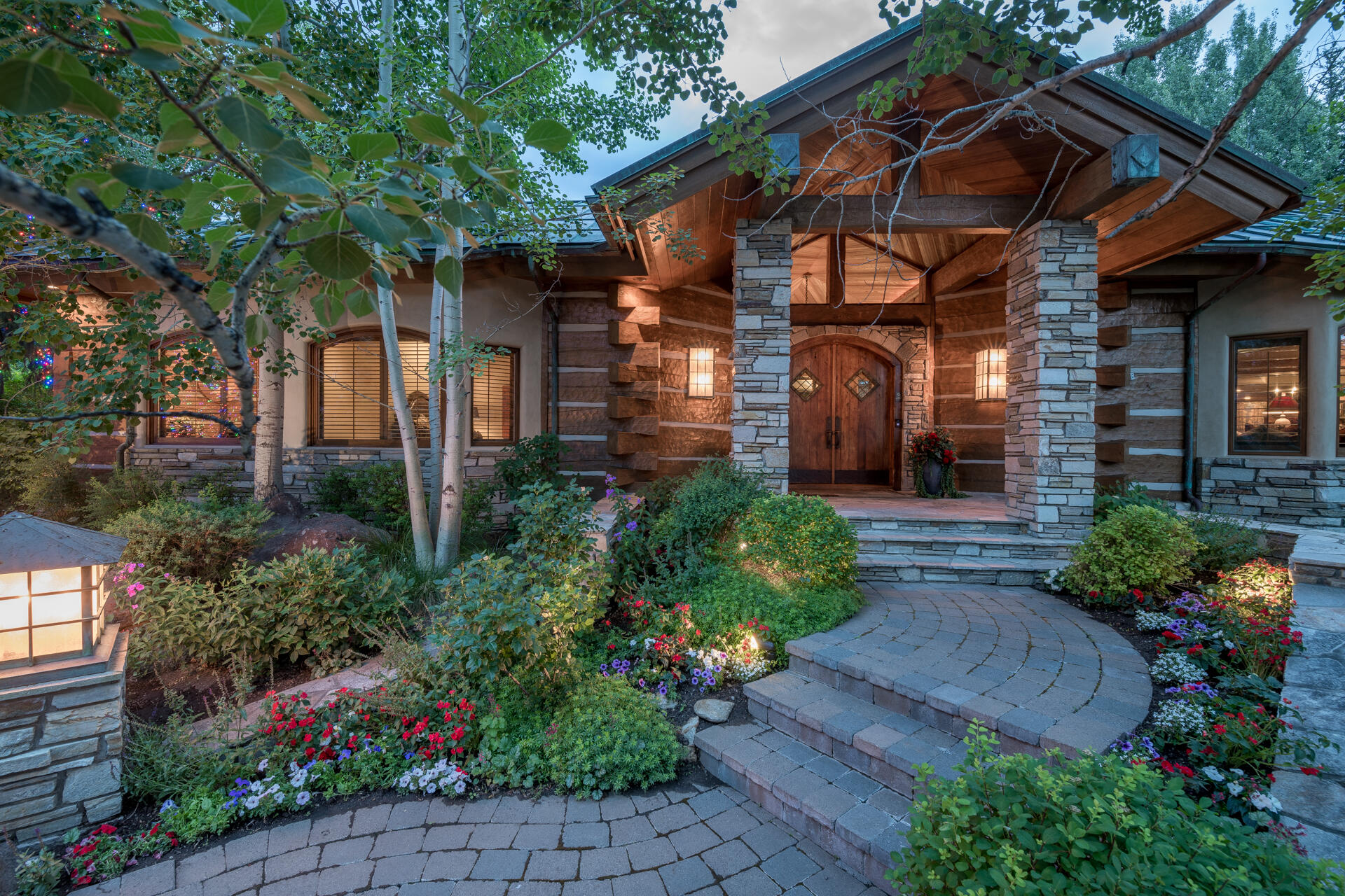 480 Walnut Avenue Ketchum, ID 83340 - Photo 1 of 54 Entry at night