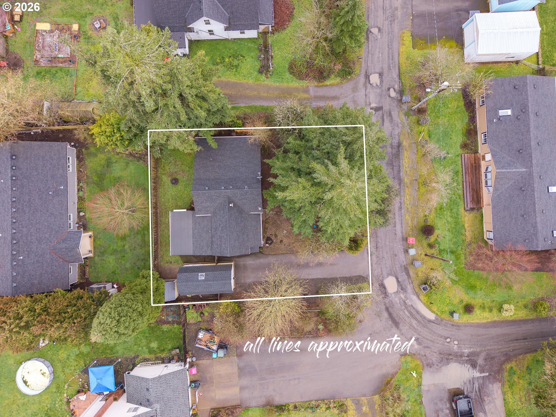 336 North 5th Street Carlton, OR 97111 - Photo 47 of 48 an aerial view of residential houses with outdoor space and street view