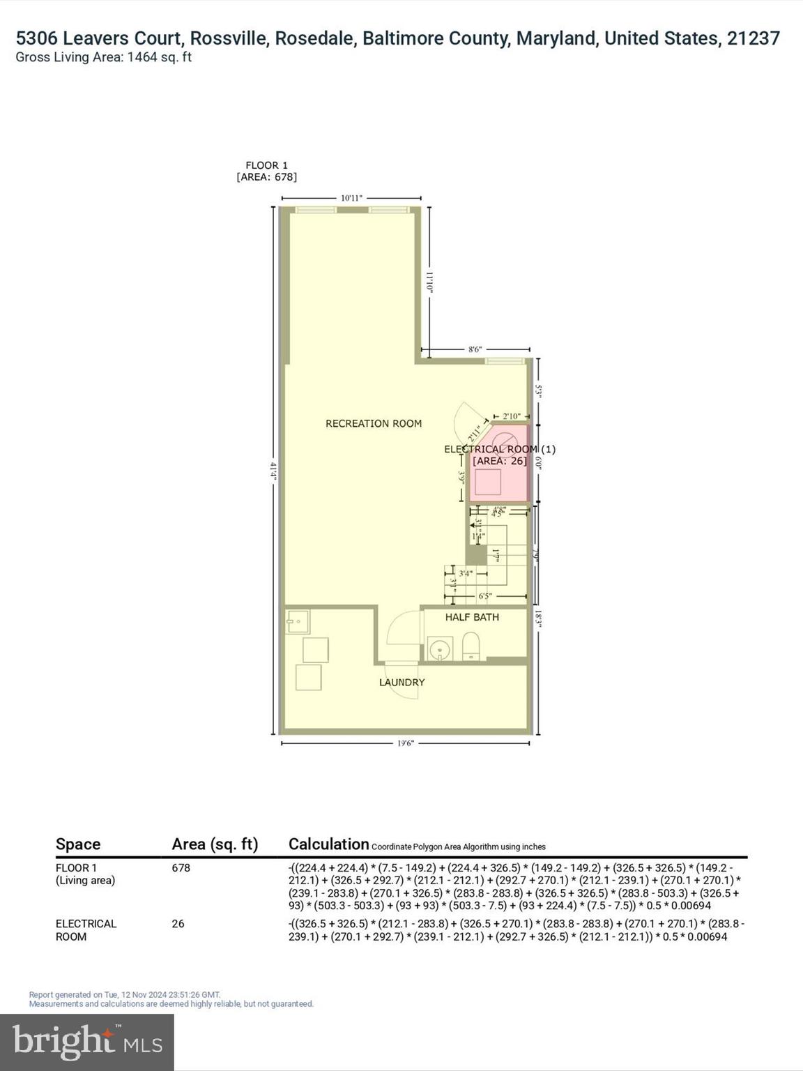 5306 Leavers Court Rosedale, MD 21237 - Photo 50 of 50 GLA Floor Plan