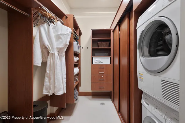 a close view of walk in closet