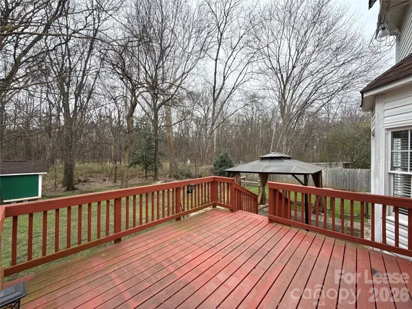 a view of backyard with green space